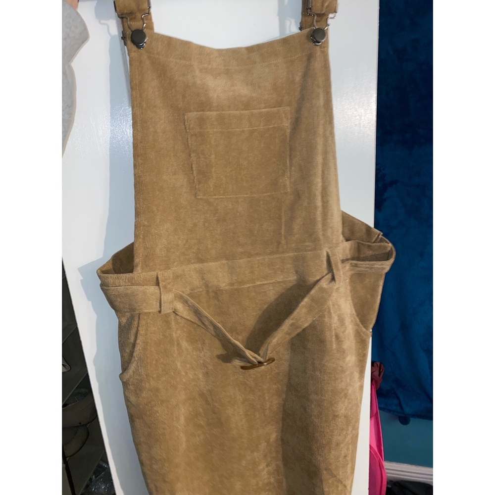 Suede overall skirt never worn